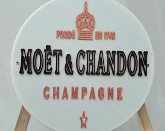 3D Printed Moet and Chandon Champagne RGB LED Sign With Remote & app Control Bar