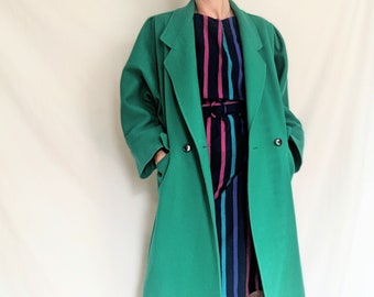 teal green coat