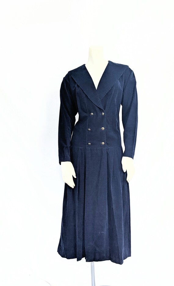 Vintage Laura Ashley 1980s Dress, Sailor Collar, 80s … Gem