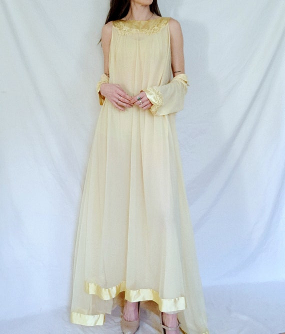 1960s Nightgown and Robe Set, Gossard Artemis, Ye… - image 3