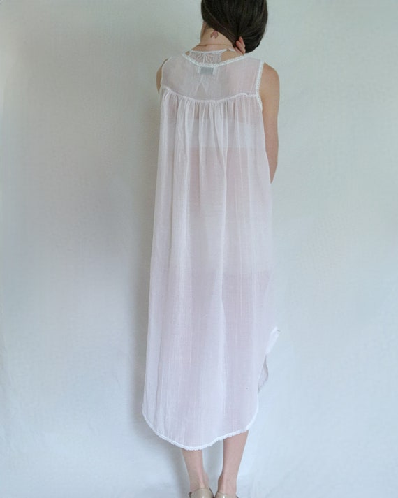 1970s Nightgown, Vintage Boho Dress Women, Coquet… - image 3