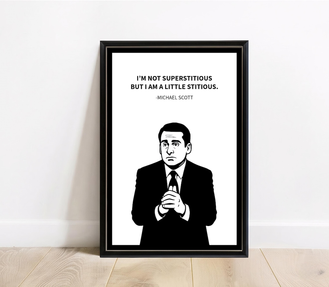 Michael Scott Quote | the Office TV Show Wall Art | Minimalist Black ...