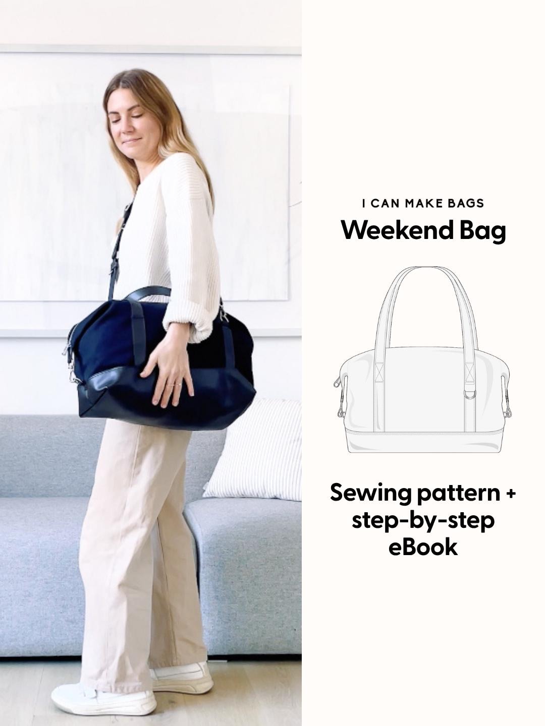 Weekender Bag Tutorial Weekend Bag Sewing Pattern + Step-by-step Tutorial (PDF Download) - Etsy