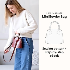 Mini Bowling Bag Sewing Pattern + Step-By-Step Tutorial (PDF Download)