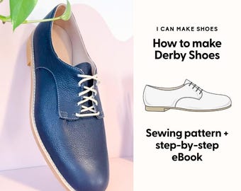 Women's Derby Shoe Sewing Pattern: 9 Sizes (PDF Pattern)