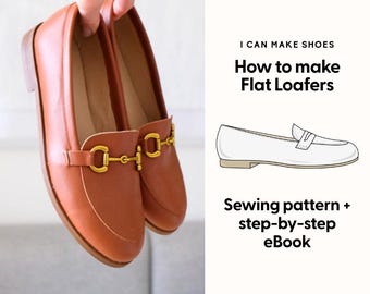 Klassische Loafer Schuh Schnittmuster + E-Book: Damengrößen EU 35-44 (Digital PDF)
