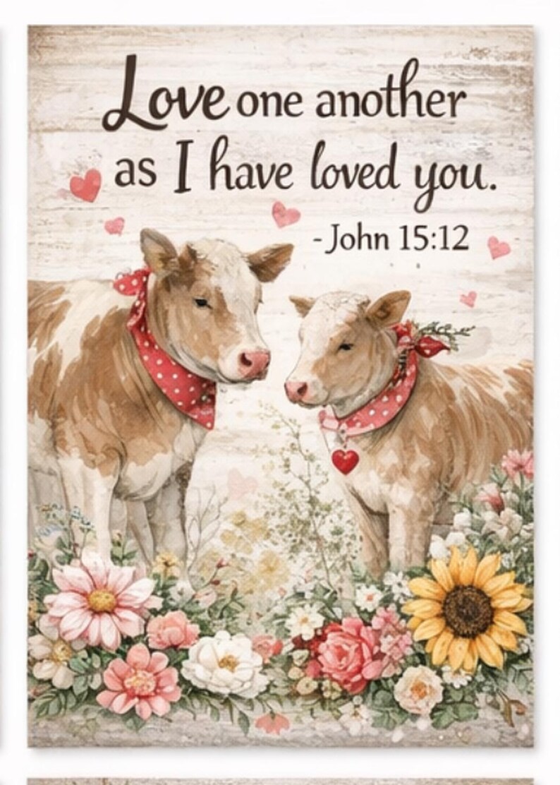 Christian Valentine Cards Printable | Farmhouse Valentines | Scripture ...