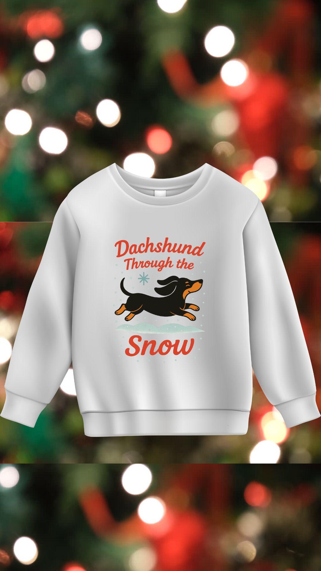 Christmas Dachshund PNG | Holiday Wiener Dog Sublimation Design ...