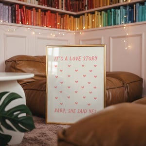 Póster con la letra de &quot;Es una historia de amor&quot; / Impresión artística con la letra de la canción &quot;Historia de amor&quot; / Póster &quot;Swiftie&quot; / Descarga imprimible para regalo / Decoración de pared moderna