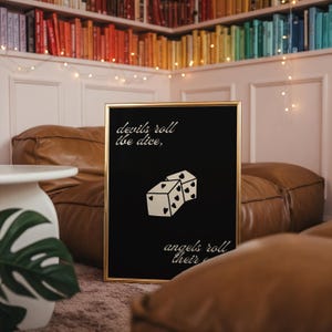 Devils Roll The Dice | Cruel Summer Lyric Print | Lover | Swiftie Art Print Poster | Digital Download | Printable Decor | Wall Decor