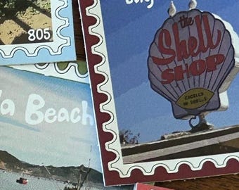 Morro Bay Shell Shop Stamp Print