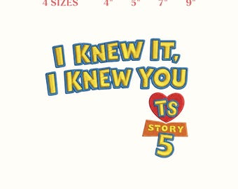 I Knew It I Knew You Embroidery, TS Singer Embroidery Design, TS Toys Embroidery