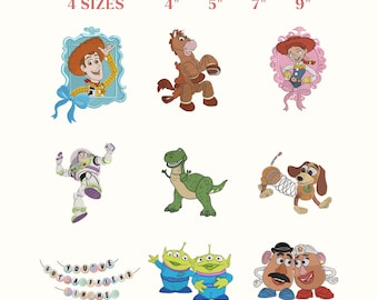 Cute Cartoon Adventure Bundle Embroidery Files | Cowboy, Space Hero & Farm Animals | Instant Download Set