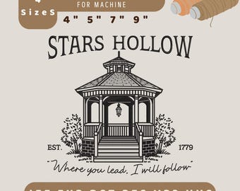 スターズ・ホロウ ギルモア・ガールズ 刺繍ファイル、ルークのダイナーデザイン、スターズ・ホロウ あなたが導くところに私は従う 刺繍、スターズ・ホロウ ルーク