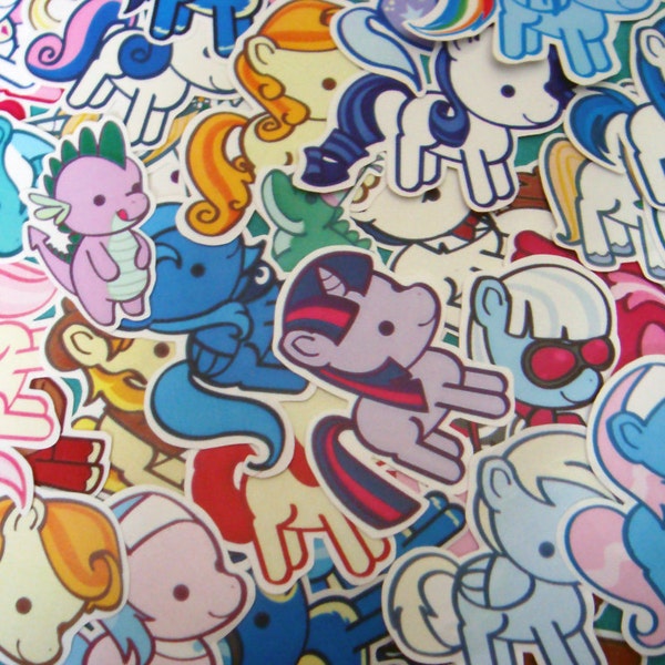 MLP Lil' Filly Stickers - Mixed pack of 6