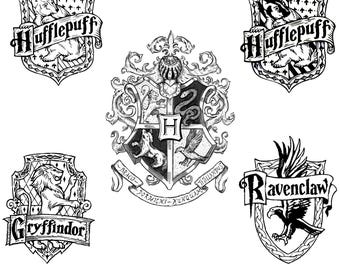 Wizard House SVG Bundle | Wizard School Crest SVG | Magical Emblems & Banners | Wizard Logo Cut Files for Cricut and Silhouette