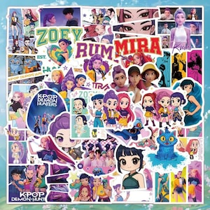 Kpop Demon Hunter Stickers | Huntrix Saja Boys Demon Hunter Party Favors | Great for stocking stuffers, notebooks, binder, and more