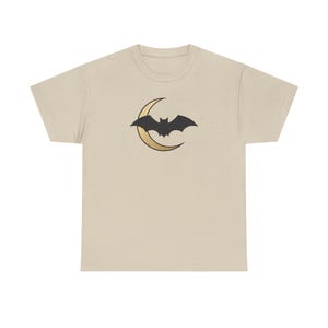 Moonlit Bat Unisex Tee | Spooky Halloween Shirt, Graphic T-Shirt, Fall Fashion, Gift for Bat Lovers, Casual Wear