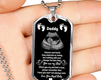Personalized Miscarriage keepsake | Miscarriage remembrance necklace | Miscarriage gift for Dad | Baby loss gift