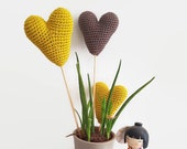 Amigurumi Herzen set, häkeln Hochzeitsdekoration Tisch Herz Centerpiecer Herzen Brautstrauß, parteidekor, anpassbare Farben