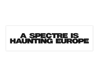 Bumpersticker Een spook spookt door Europa