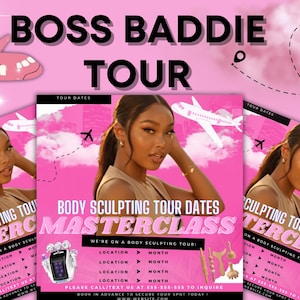 Body Contouring Masterclass editable flyer Canva Templet