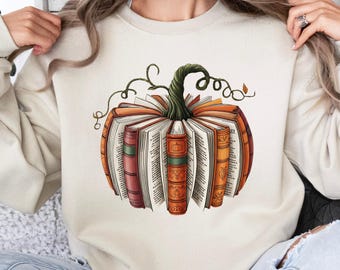 Cute Halloween Ghost Sweatshirt with Pumpkin and Sunflower | Spooky Witch Hat Fall Floral Pullover | Cozy October Outfit