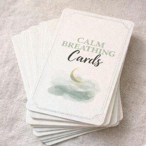 Breathing Exercises for Panic Attacks, Printable Grounding Cards, Anxiety Relief Calm Kit