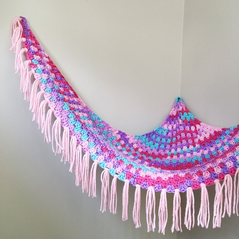 Fringed Toy Hammock Crochet Toy Hammock CROCHET PATTERN Etsy