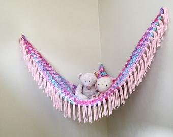 Fringed Toy Hammock | Crochet Toy Hammock | CROCHET PATTERN ONLY