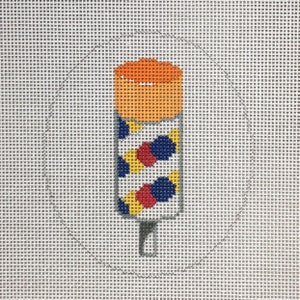 Hand Painted Orange Ice Cream Treat Needlepoint Canvas by MyPinkSugarLife