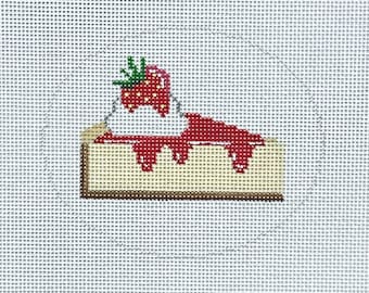 Hand Painted Strawberry Cheesecake Canvas by MyPinkSugarLife