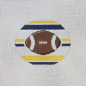 Hand Painted Custom Stripe Football Canvas by MyPinkSugarLife