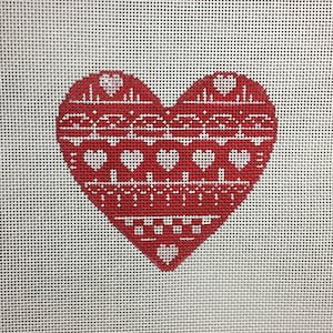 Hand Painted Red Heart Canvas by MyPinkSugarLife