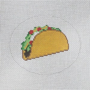 Hand Painted Taco Needlepoint Canvas by MyPinkSugarLife