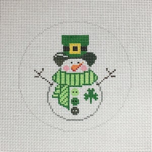 Hand Painted St. Patrick&#39;s Day Snowman Canvas by MyPinkSugarLife