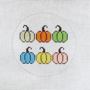 Hand Painted Multiple Pumpkins Needlepoint  Canvas by MyPinkSugarLife