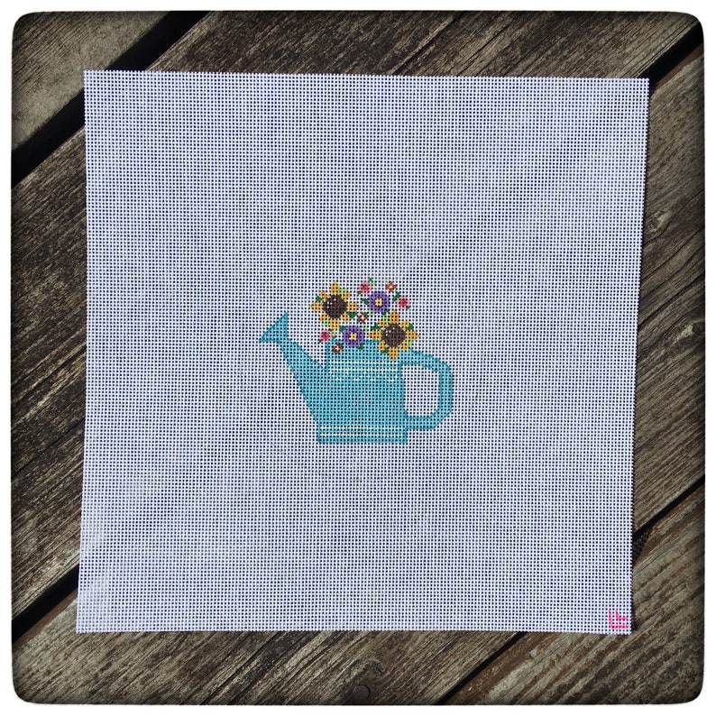 Hand Painted Spring Watering Can Canvas By MyPinkSugarLife Etsy