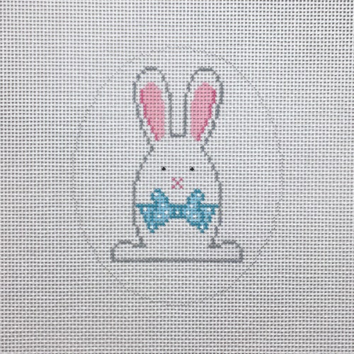 Hand Painted Boy Bunny Needlepoint Canvas by Mypinksugarlife Etsy