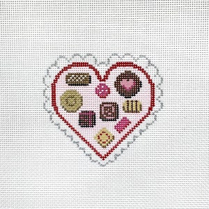 Hand Painted Valentines Chocolate Box Canvas by MyPinkSugarLife