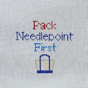 Hand Painted Pack Needlepoint First Canvas by MyPinkSugarLife
