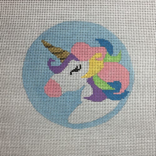 Hand Painted Unicorn Needlepoint Canvas by Mypinksugarlife Etsy