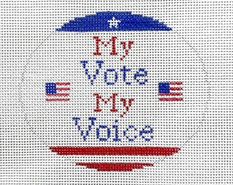 Hand Painted My Vote My Voice Canvas by MyPinkSugarLife