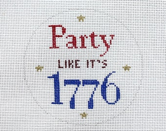 Hand Painted Party like it’s 1776 Canvas by MyPinkSugarLife