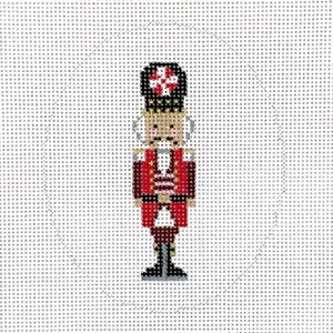Hand Painted Peppermint Mini Nutcracker Needlepoint Canvas by MyPinkSugarLife