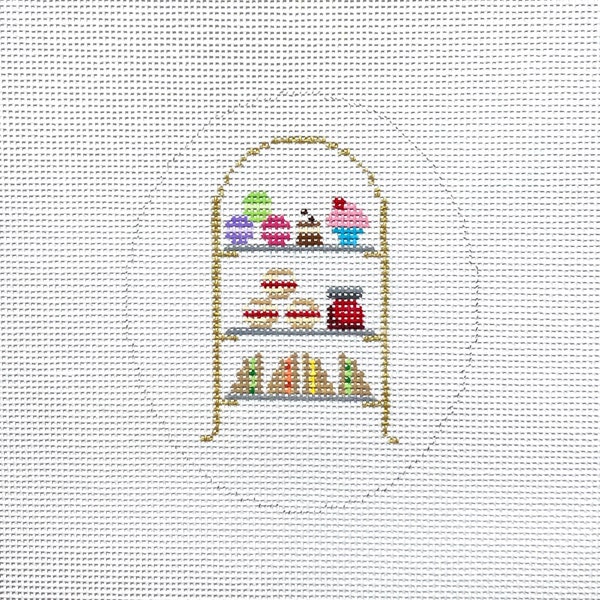 Hand Painted Tea Treats Needlepoint Canvas by MyPinkSugarLife