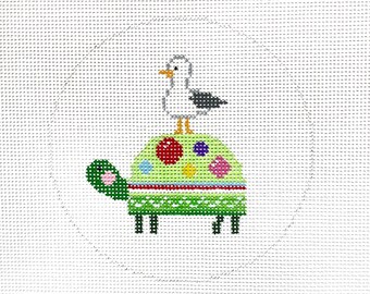 Hand Painted Turtle and Seagull Canvas by MyPinkSugarLife