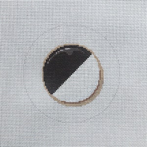 Hand Painted Black and White Cookie Needlepoint Canvas by MyPinkSugarLife