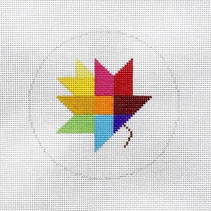 Hand Painted Geometric Leaf Canvas by MyPinkSugarLife