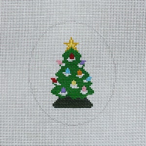 Hand Painted Ceramic Christmas Tree Needlepoint Canvas by MyPinkSugarLife